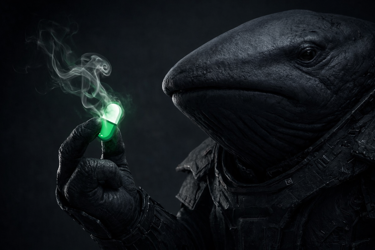 Black Whale Green Pill